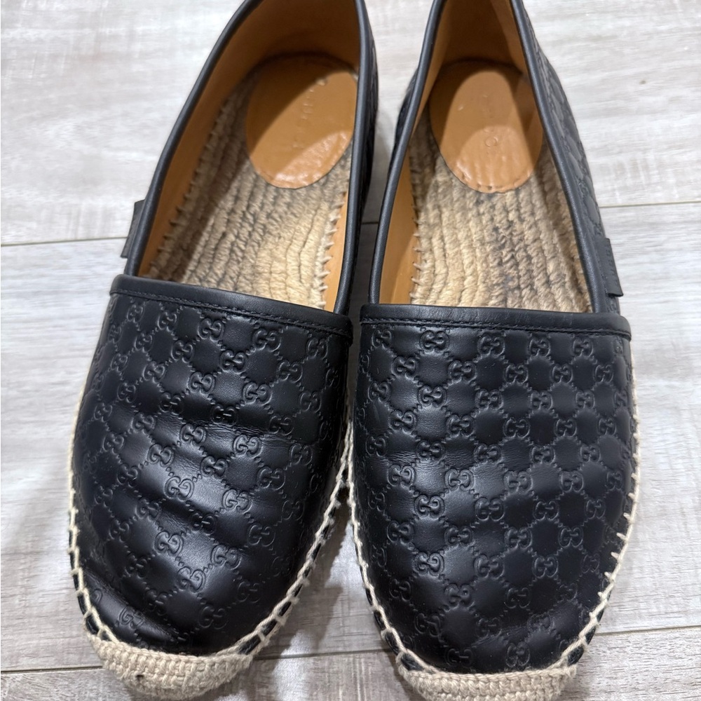 Gucci Black Espadrille Loafers for Women